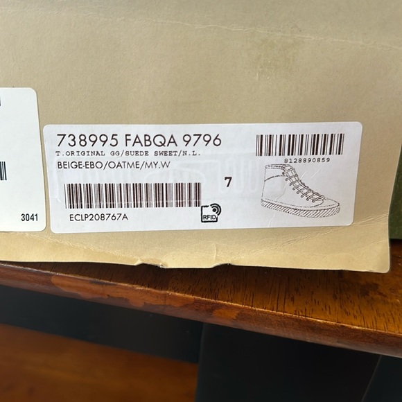 Gucci Sneakers Beige GG monogram logo.  Size 7 - Picture 5 of 8